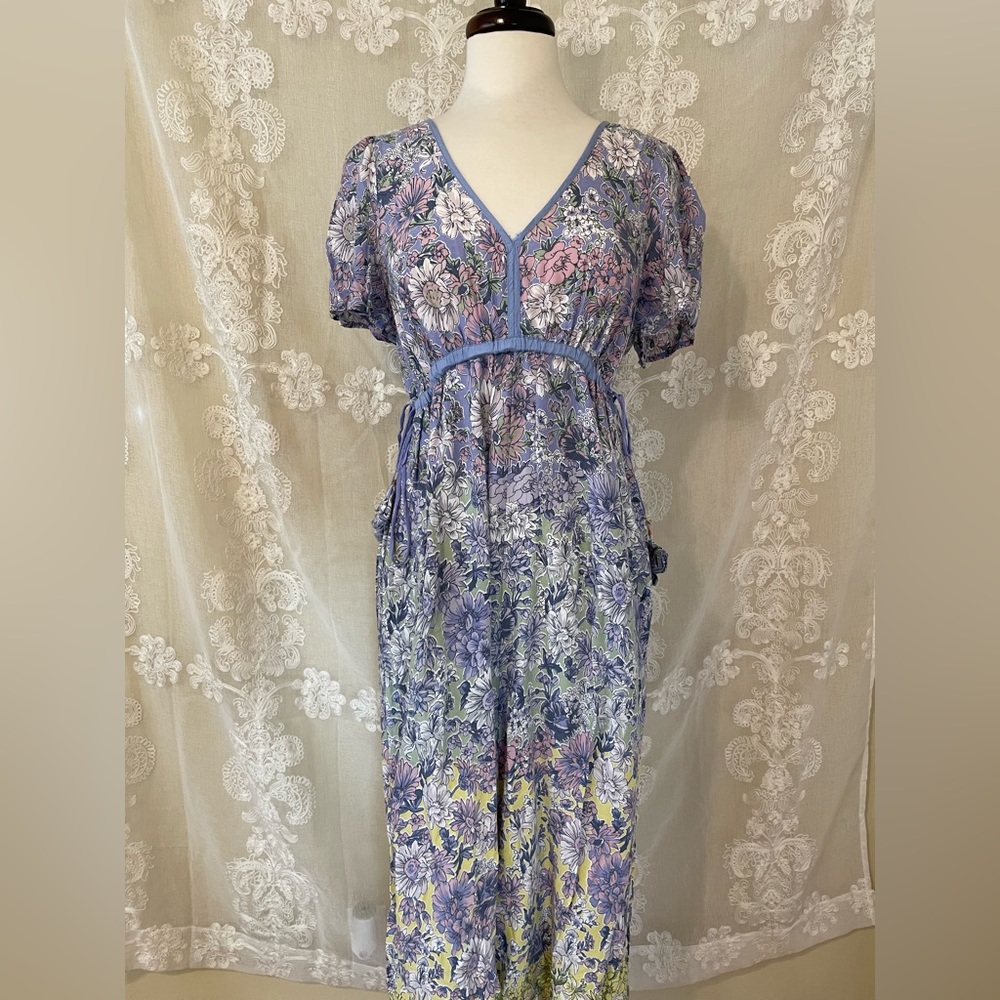 Anthropologie Floral Jumpsuit